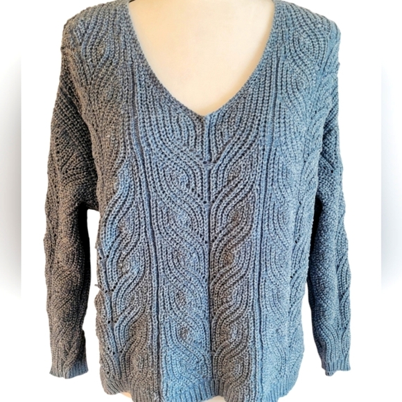 VELVET CHENILLE SWEATER - Picture 1 of 10